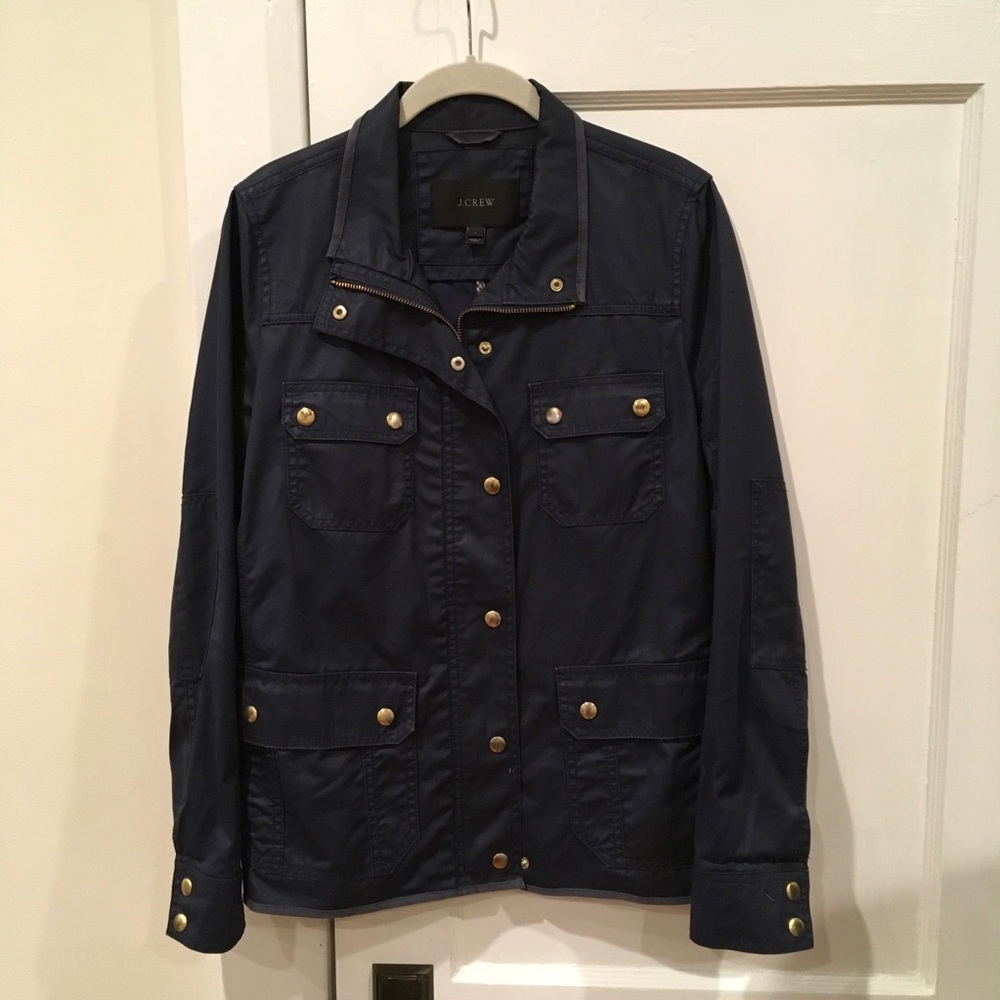 J. Crew navy utility jacket Sz M
